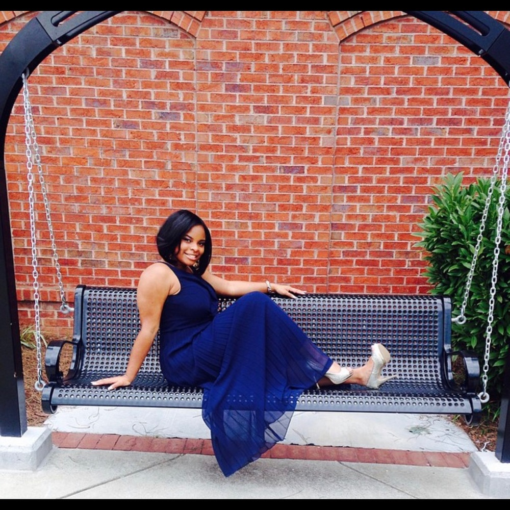 Navy Blue Dress - Picture 4 of 4